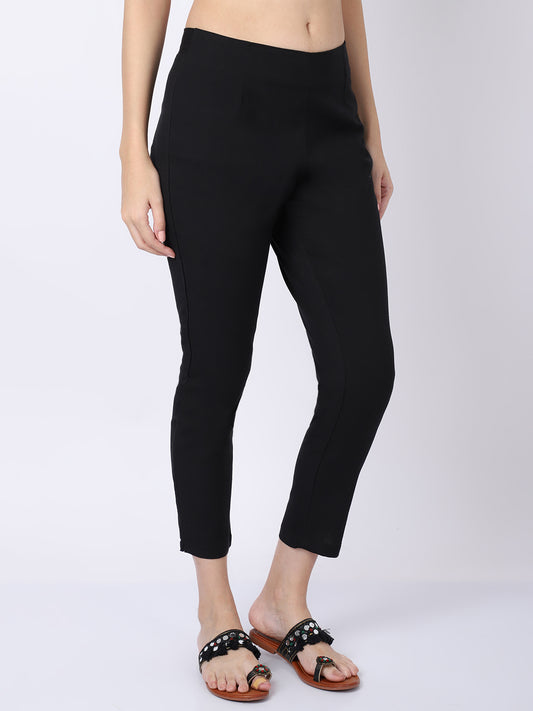 Cantabil Women's Ethnic Black Pant (6869725053067)