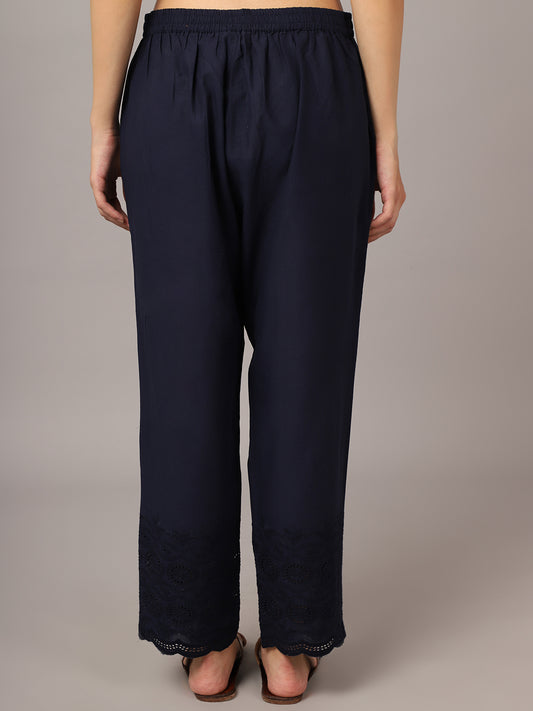 Cantabil Women Navy Pant (7033588220043)