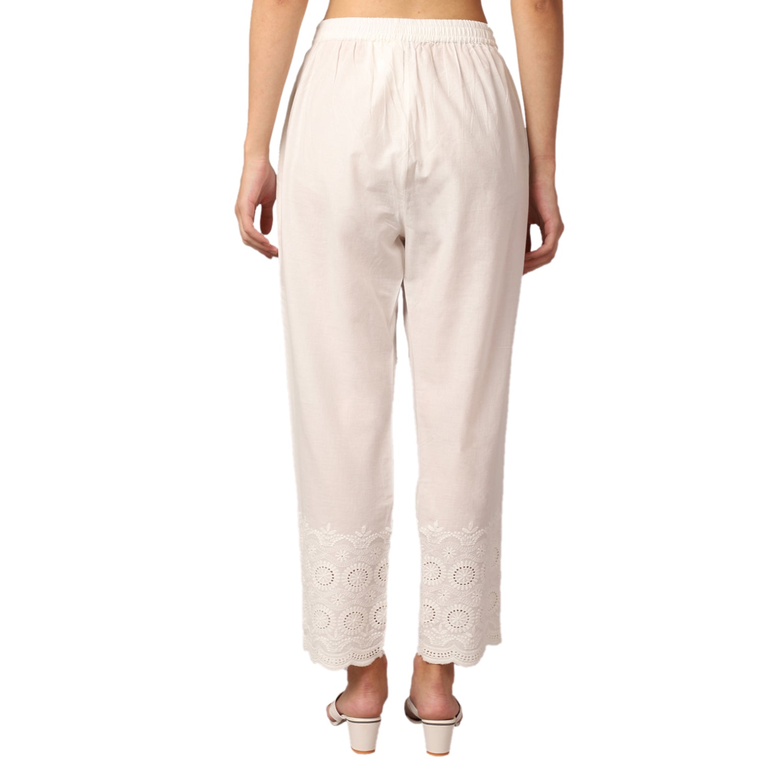 Cantabil Women Off White Pant (7033590186123)