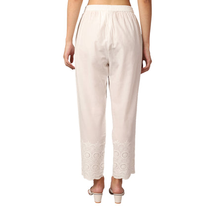 Cantabil Women Off White Pant (7033590186123)