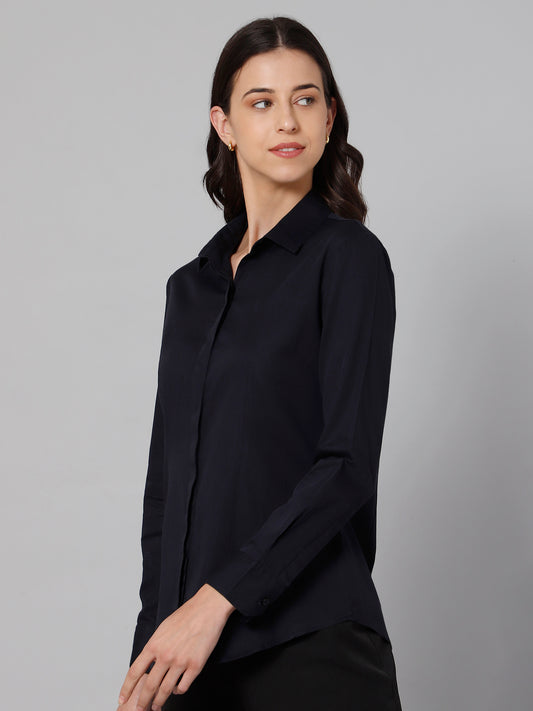Cantabil Women Navy Shirt (7033972195467)