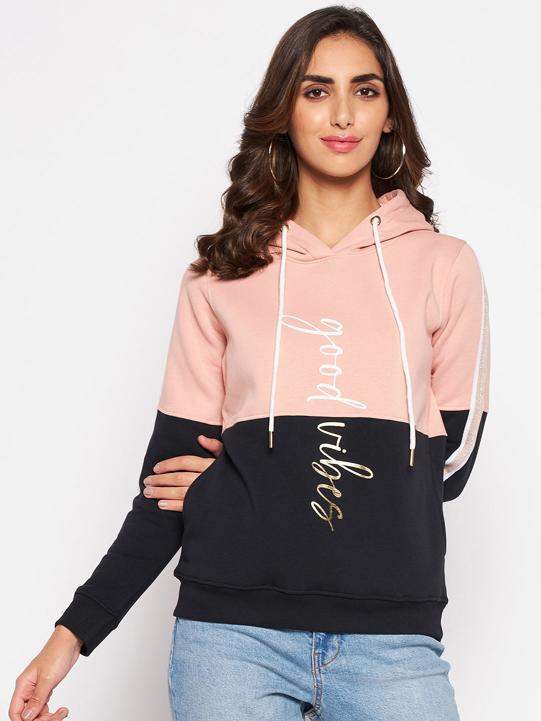 Cantabil Women Peach Sweatshirt (7045754355851)