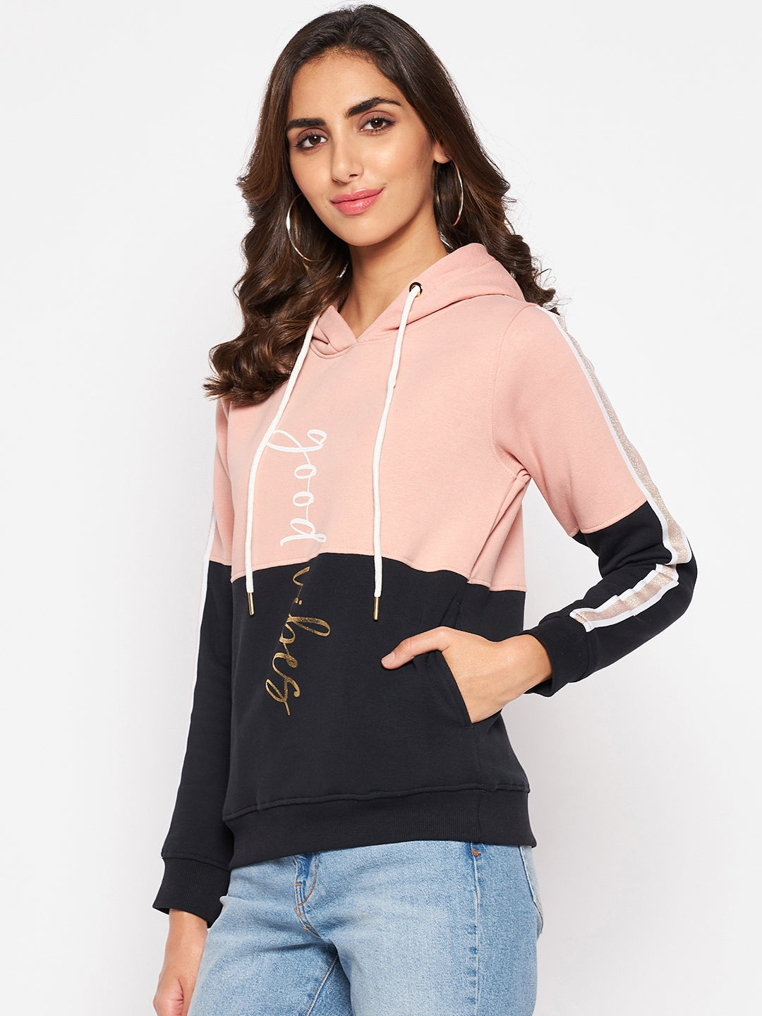 Cantabil Women Peach Sweatshirt (7045754355851)