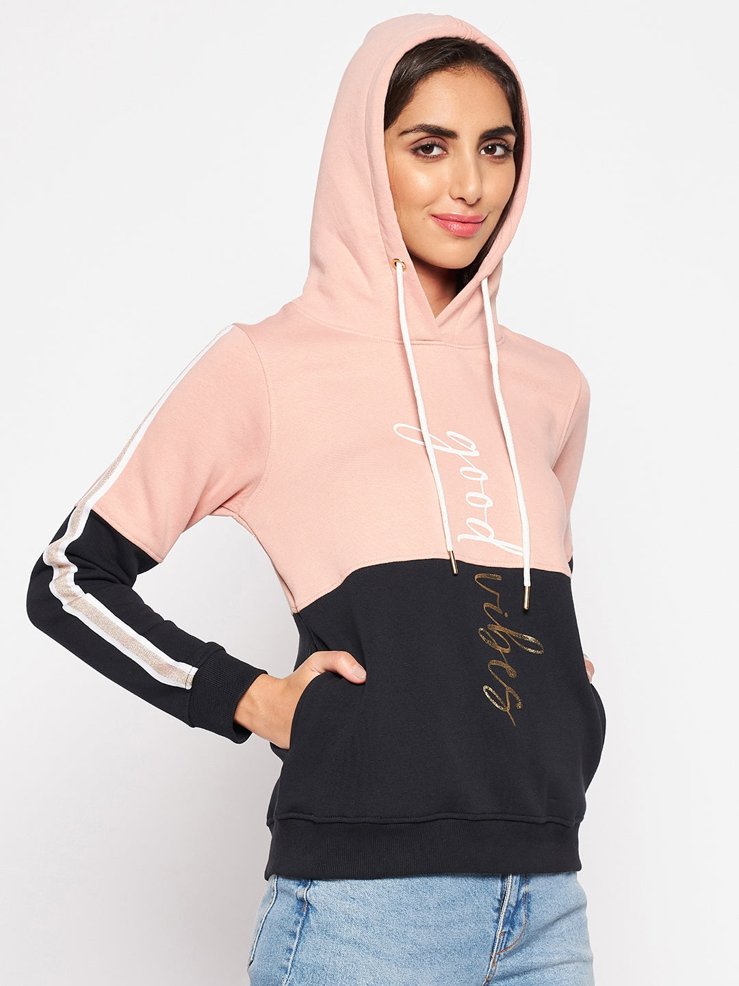 Cantabil Women Peach Sweatshirt (7045754355851)