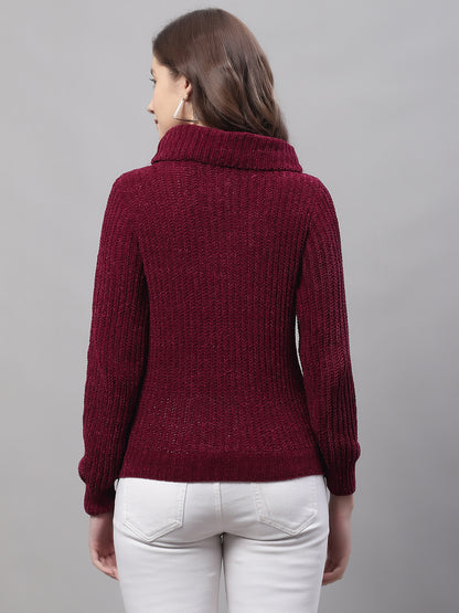 Cantabil Women Maroon Sweater (7083351474315)