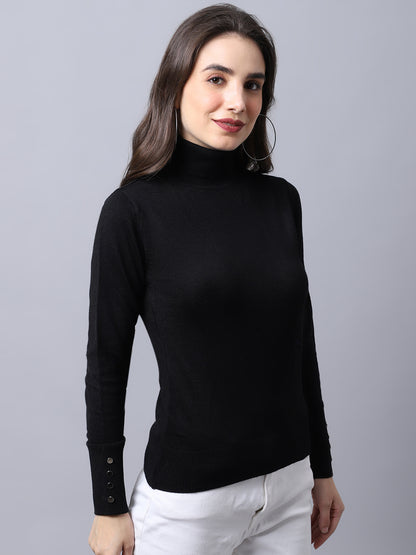 Cantabil Women's Black Sweater (6996258947211)