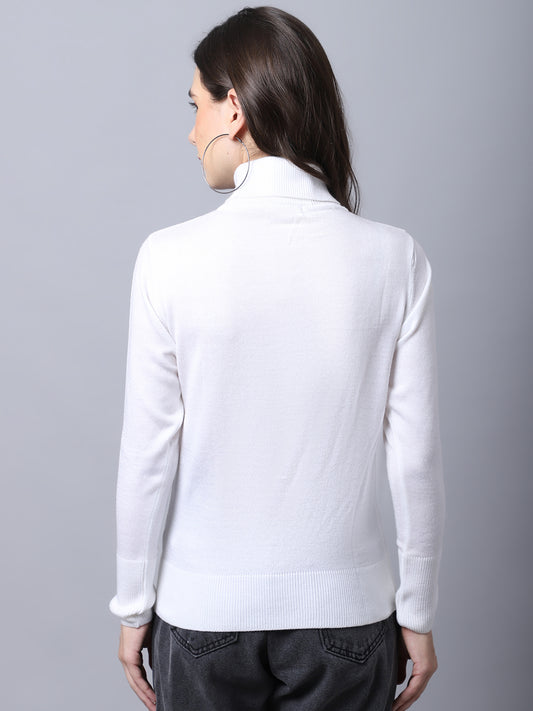 Cantabil Women's White Sweater (6996261732491)