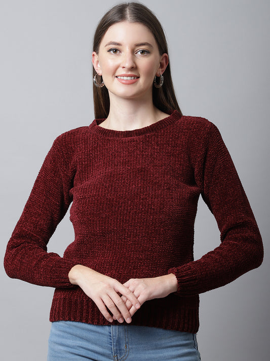 Cantabil Womens Maroon Sweater (6994762694795)