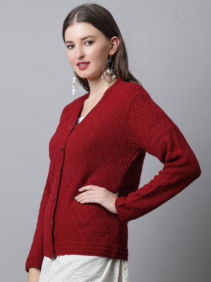 Cantabil Womens Maroon Sweater (6994869944459)