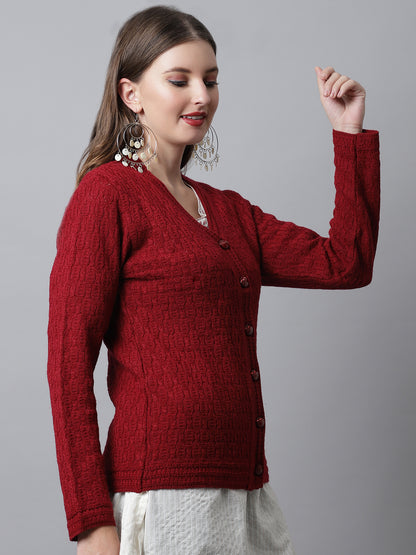 Cantabil Womens Maroon Sweater (6994869944459)