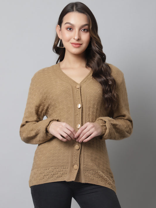 Cantabil  Women Beige Sweater (7048361476235)