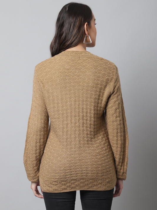 Cantabil  Women Beige Sweater (7048361476235)