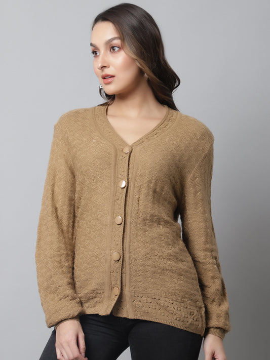 Cantabil  Women Beige Sweater (7048361476235)