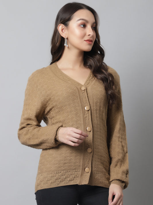 Cantabil  Women Beige Sweater (7048361476235)