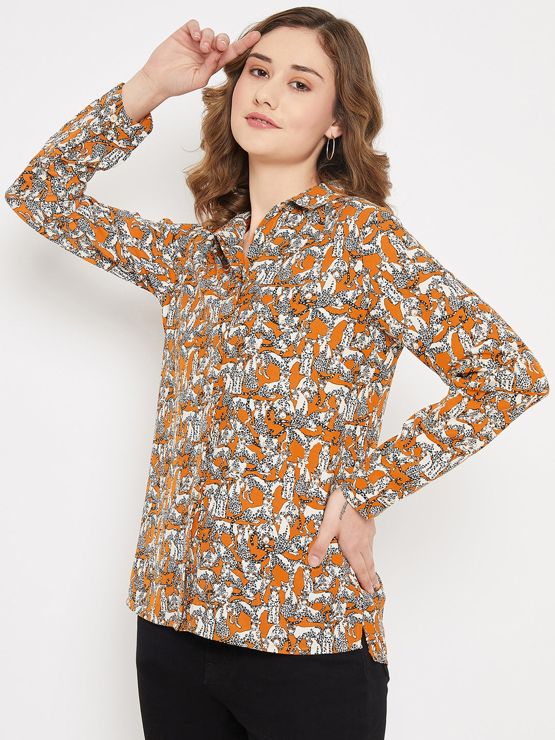 Cantabil Women Orange Tunic (7086596259979)