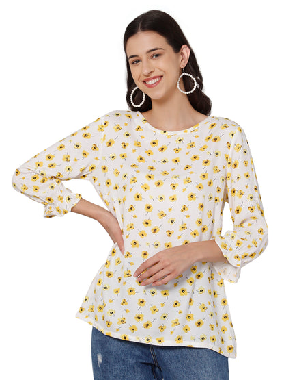 Cantabil Women Yellow Tunic (7033990414475)