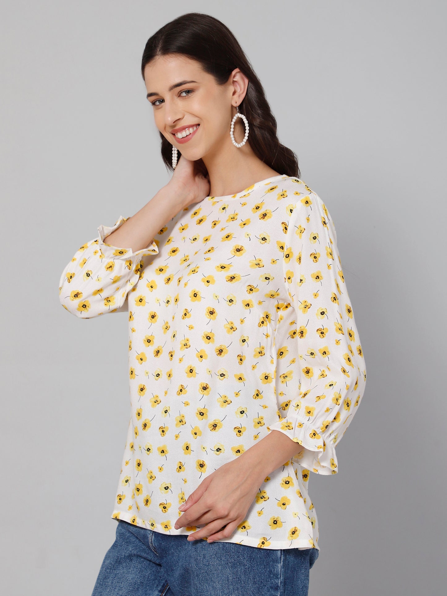 Cantabil Women Yellow Tunic (7033990414475)