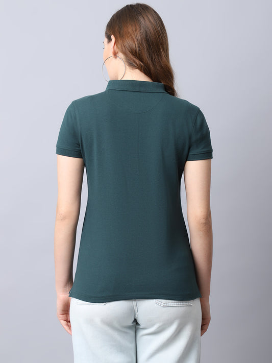Cantabil Women's Bottle Green T-Shirts (6932882948235)