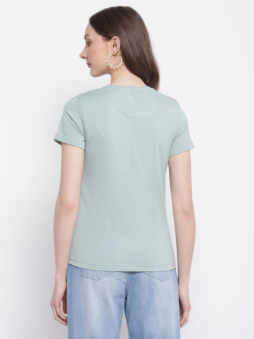 Cantabil Women's Green T-Shirts (6799778087051)