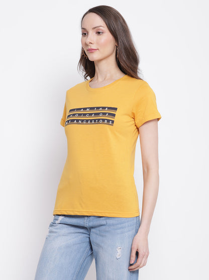 Cantabil Women's Mustard T-Shirts (6799780315275)