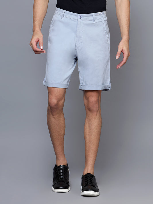 Cantabil Men Aqua Blue Shorts (7121523769483)