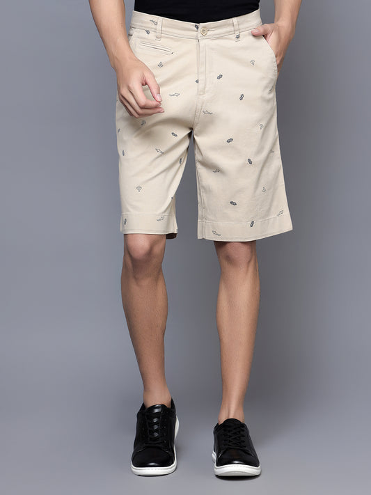 Cantabil Men Beige Bermuda Shorts (7121307009163)