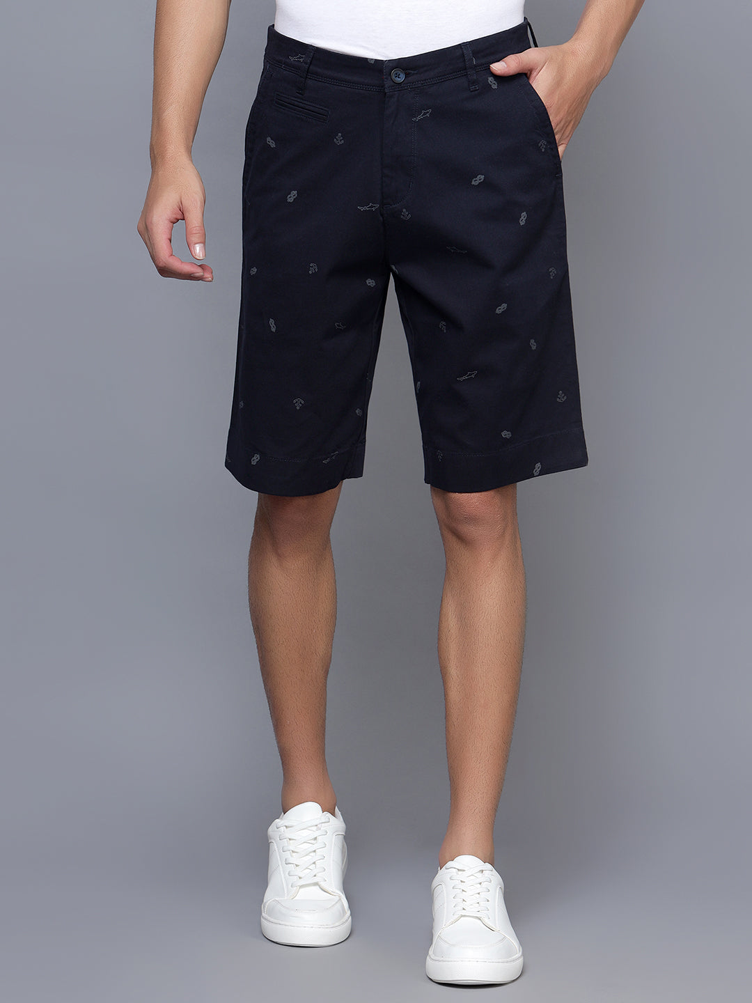 Cantabil Men Navy Blue Shorts (7121312284811)