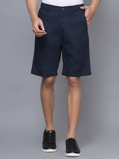 Cantabil Men Navy Blue Shorts (7121526325387)
