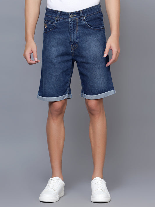Cantabil Men Dark Blue Shorts (7121526849675)