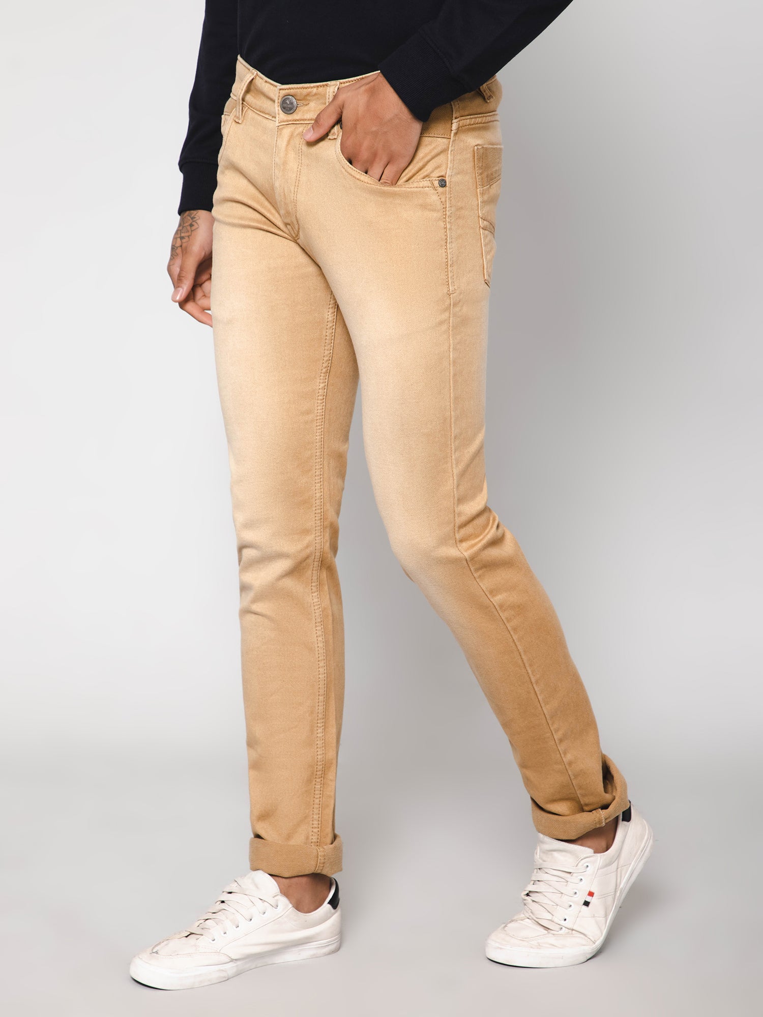 Cantabil Men Khaki Jeans (7111781023883)