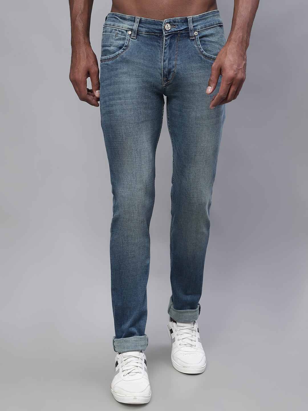 Cantabil Men Dirty Blue Denim (7113355165835)