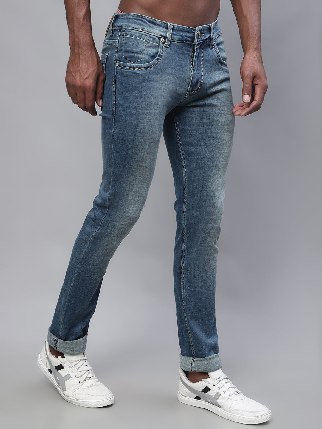 Cantabil Men Dirty Blue Denim (7113355165835)