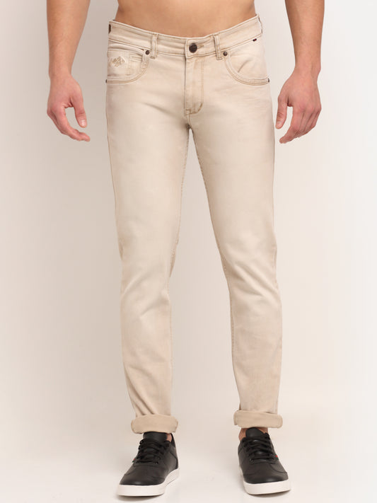 Cantabil Men's Beige Jeans (6710307586187)