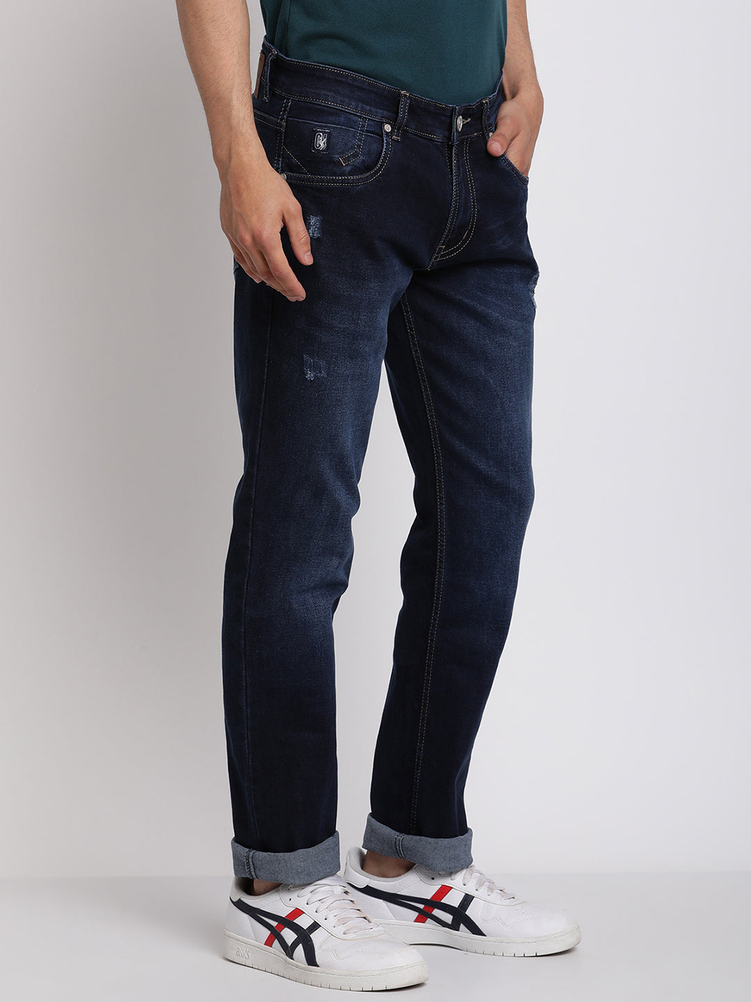 Cantabil Men's Dark Carbon Blue Jeans (6769724784779)