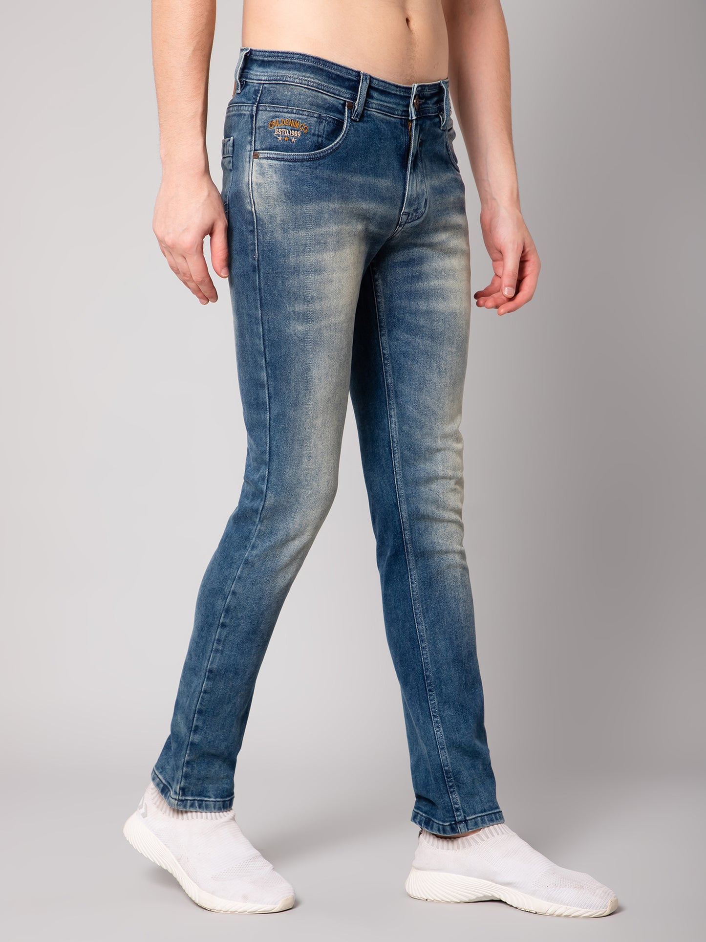 Cantabil Mens Dirty Blue Jeans (7032558059659)