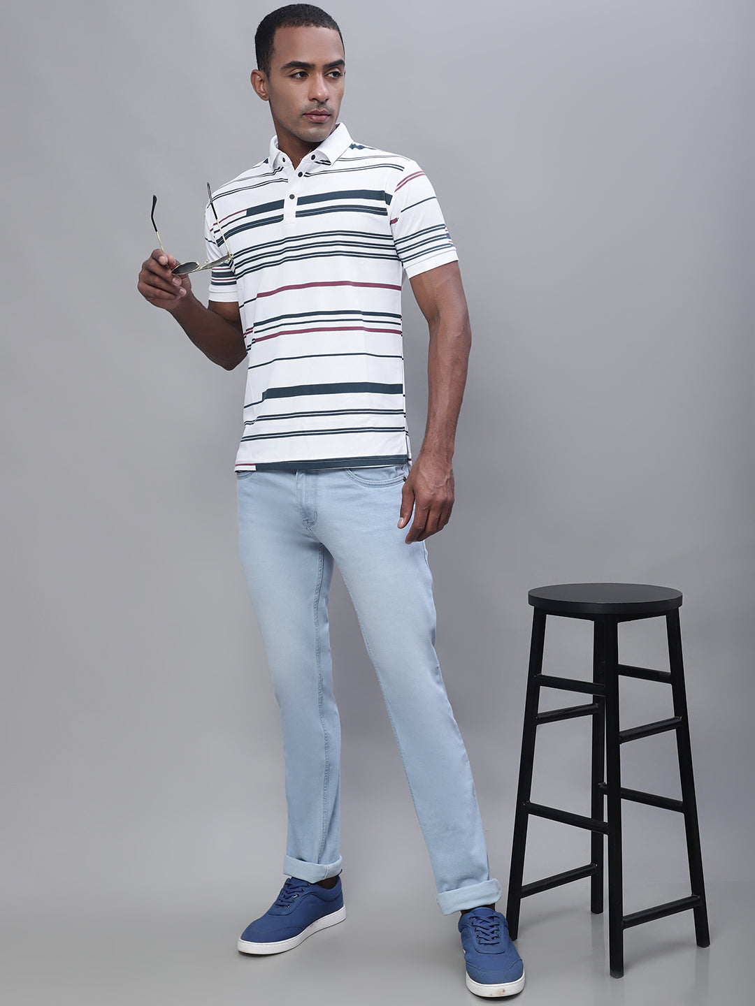 Cantabil Men Light Carbon Blue Jeans (7114283778187)