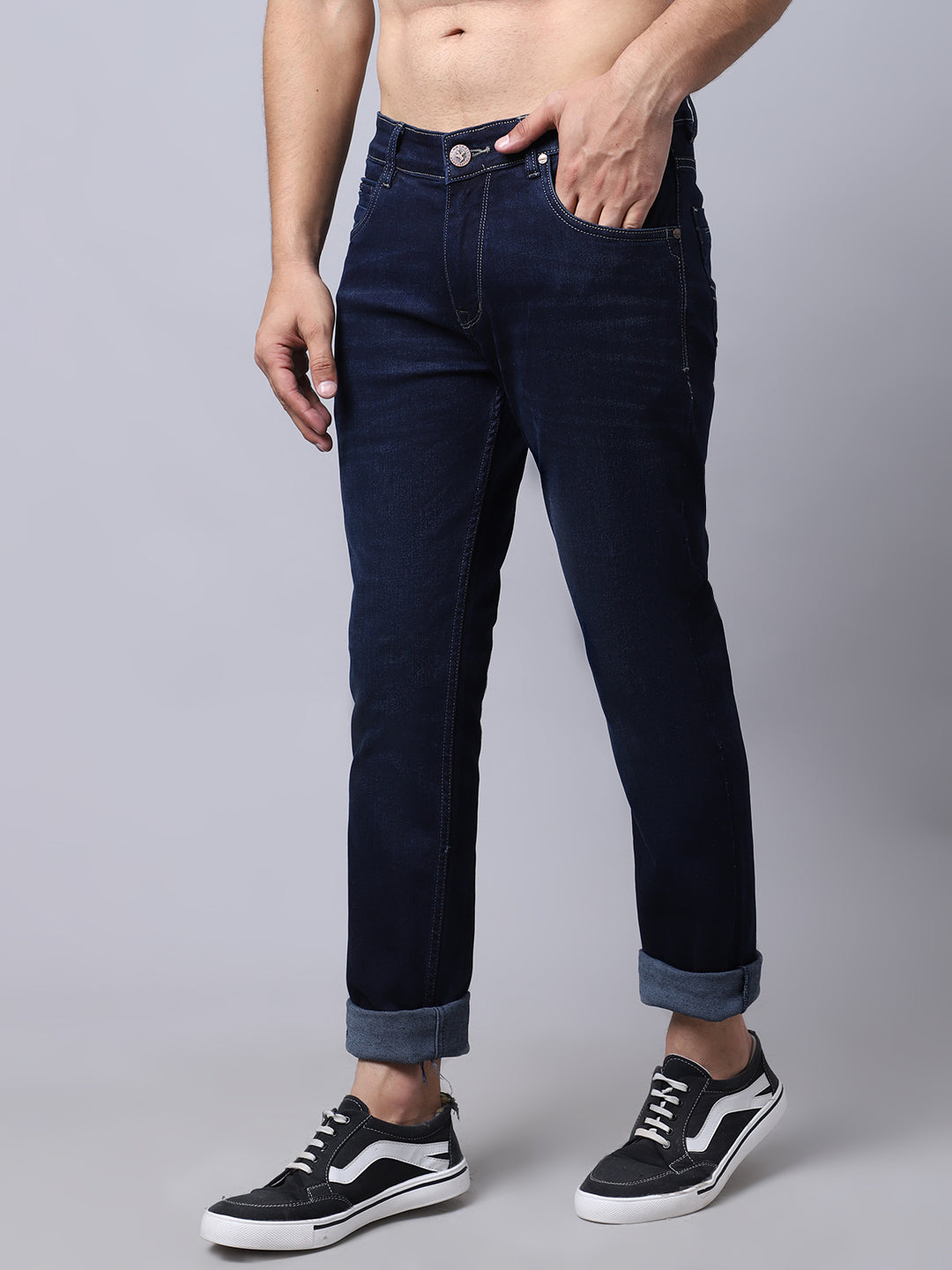 Cantabil Men's Dark Carbon Blue Denim (7002256965771)