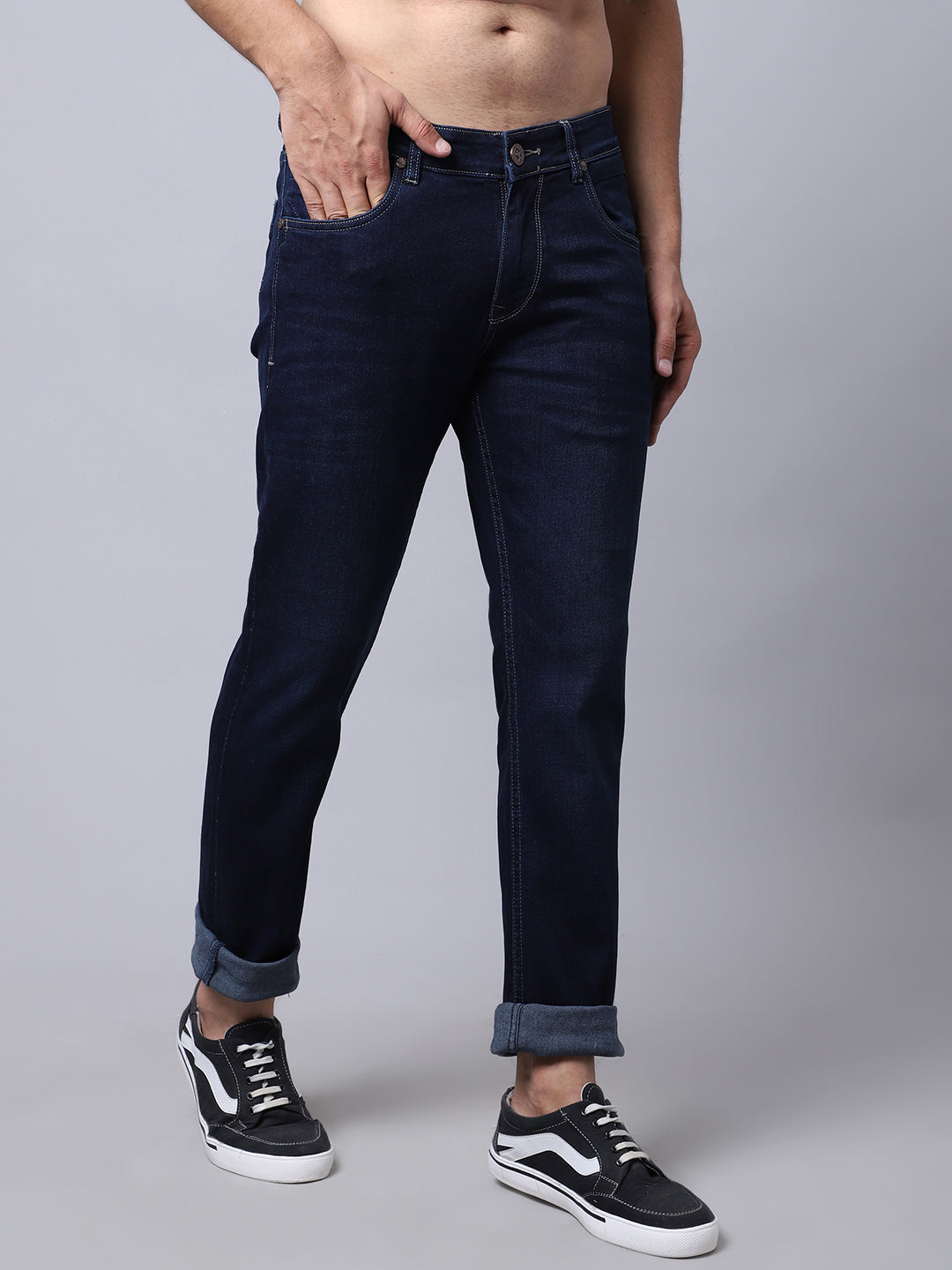 Cantabil Men's Dark Carbon Blue Denim (7002256965771)