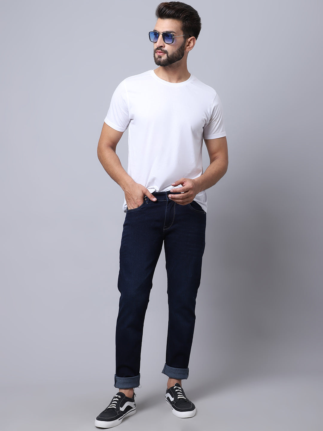 Cantabil Men's Dark Carbon Blue Denim (7002256965771)