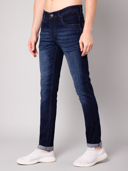 Cantabil Mens Dark Carbon Blue Jeans (7035295891595)