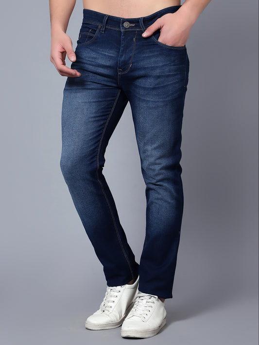 Cantabil Men Dark Mercerised Jeans (7089587912843)