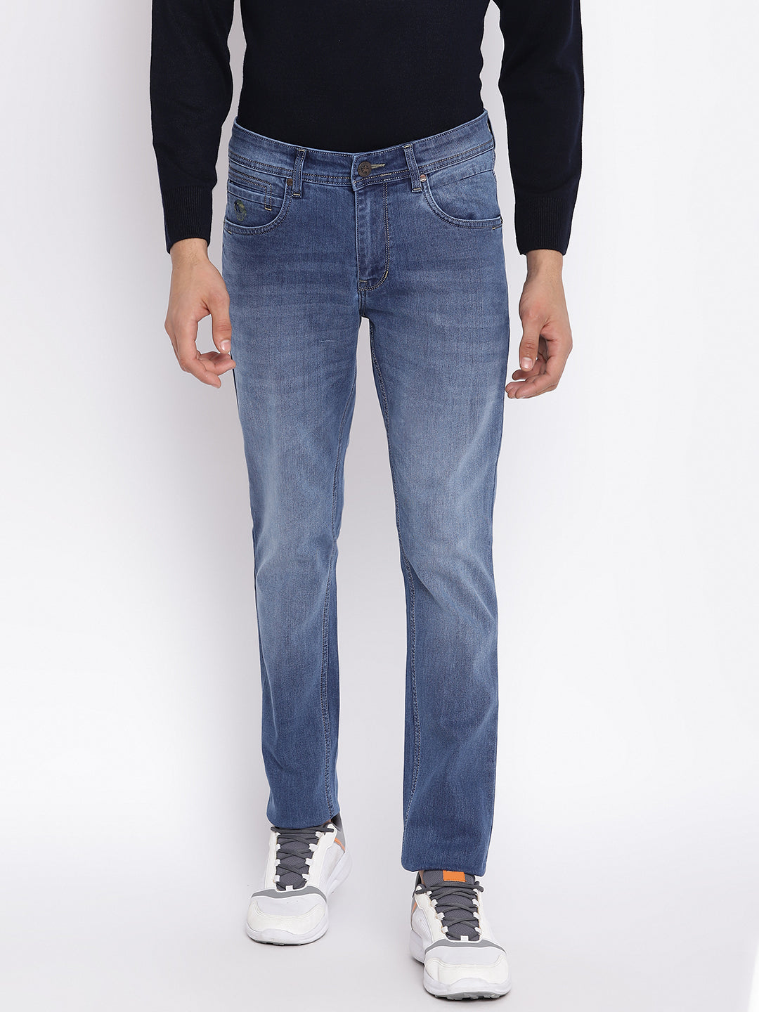 Cantabil Men Med Carbon Blue Jeans (7046828359819)