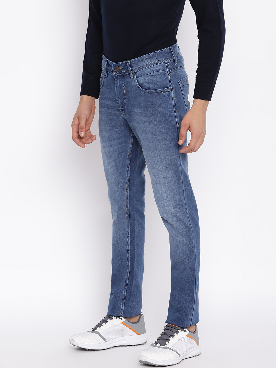 Cantabil Men Med Carbon Blue Jeans (7046828359819)