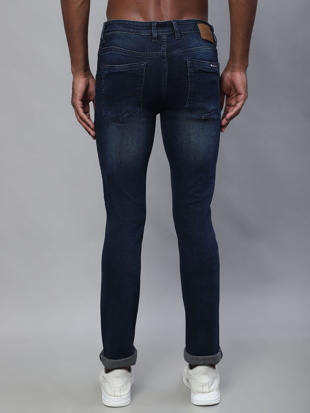 Cantabil Men Dark Carbon Blue Jeans (7114274144395)