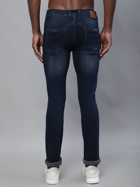 Cantabil Men Dark Carbon Blue Jeans (7114274144395)