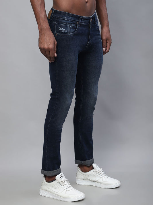 Cantabil Men Dark Carbon Blue Jeans (7114274144395)