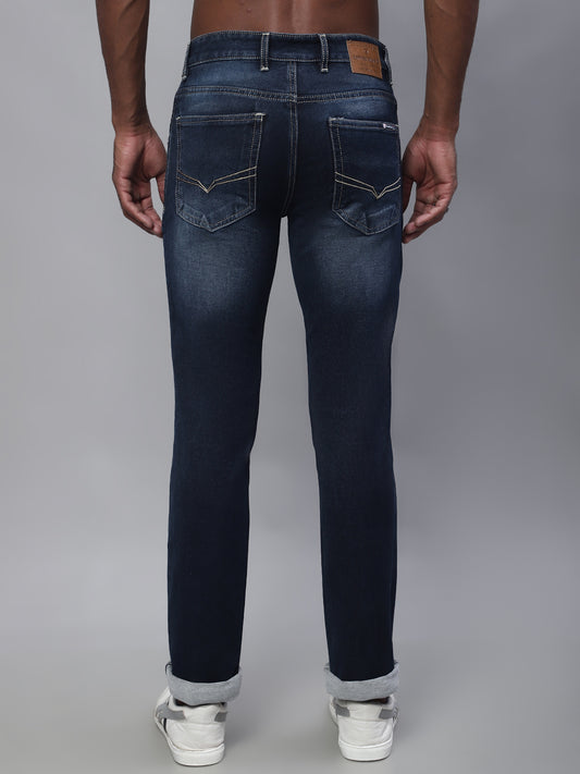 Cantabil Men Dark Mercerised Jeans (7114275520651)
