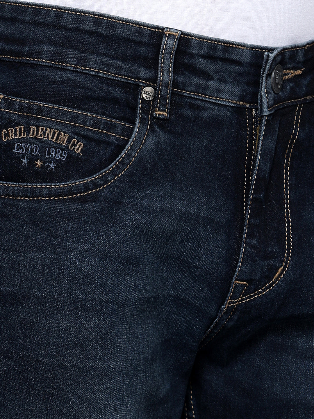 Cantabil Men Carbon Black Jeans (7121561354379)