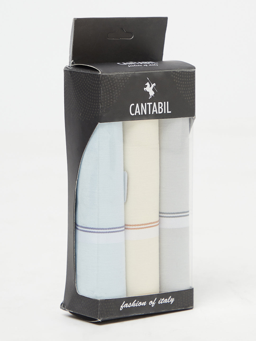 Cantabil Men Pack of 6 Solid Cotton Mix Handkerchief (6814706008203)