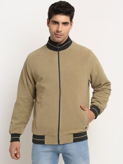 Cantabil Olive & Beige Men's Reversible Jacket (6690210250891)